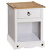 Core Products CRW108 Corona White 1 Drawer Bedside Cabinet - Insta Living