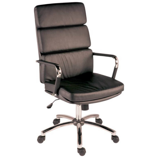 Teknik 1097BLK Deco Black Faux Leather Executive Office Chair - Insta Living