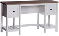 Teknik 5418072 Shaker Style Home Office Desk in Soft White - Insta Living