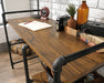 Teknik 5423505 Iron Foundry Office Desk in Checked Oak - Insta Living