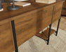Teknik 5427134 Iron Foundry Double Pedestal Home Office Desk in Checked Oak - Insta Living
