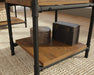 Teknik 5427134 Iron Foundry Double Pedestal Home Office Desk in Checked Oak - Insta Living