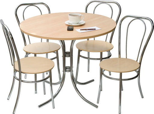 Teknik 6400 Bistro Deluxe Set in Light Wood (Table with 4 Chairs) - Insta Living