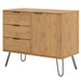 Core Products AG915 Augusta Pine Small Sideboard with 1 Door, 3 Drawers - Insta Living