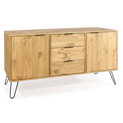 Core Products AG916 Augusta Pine Medium Sideboard with 2 Doors, 3 Drawers - Insta Living