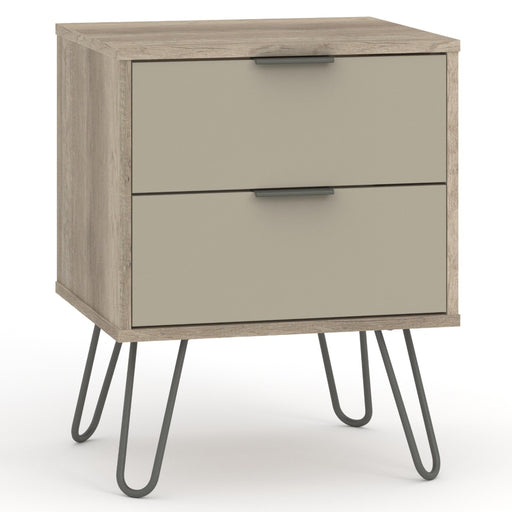 Core Products AGD510 Augusta Driftwood 2 Drawer Bedside Cabinet - Insta Living