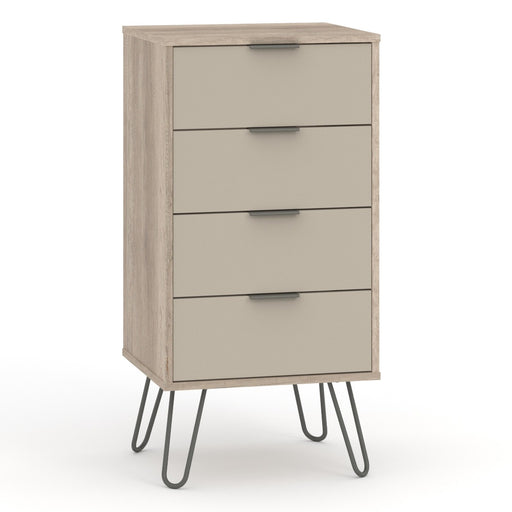 Core Products AGD517 Augusta Driftwood 4 Drawer Narrow Chest of Drawers - Insta Living