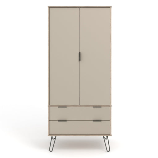Core Products AGD582 Augusta Driftwood 2 Door, 2 Drawer Wardrobe - Insta Living