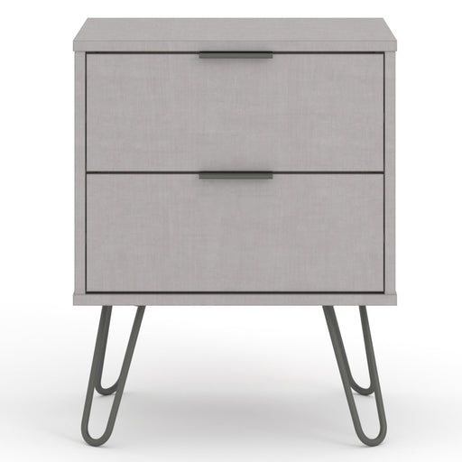 Core Products AGG510 Augusta Grey 2 Drawer Bedside Cabinet - Insta Living