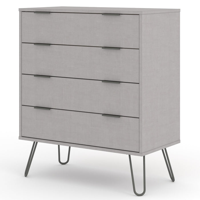 Core Products AGG514 Augusta Grey 4 Drawer Chest of Drawers - Insta Living