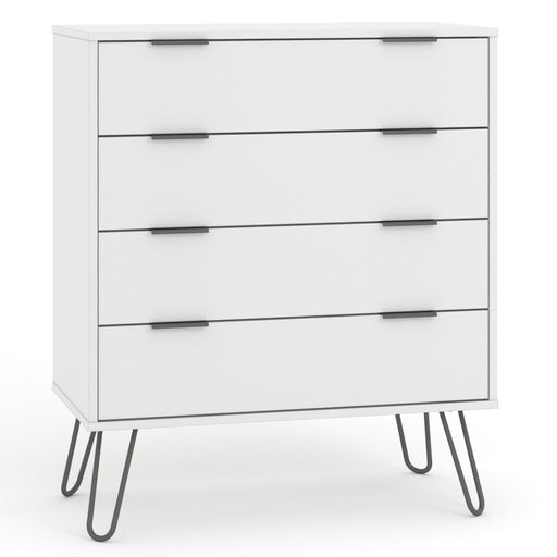 Core Products AGW514 Augusta White 4 Drawer Chest of Drawers - Insta Living