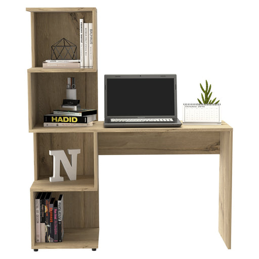 Core Products BK102 Brooklyn Desk with Tall Shelving Unit (Left Side) - Insta Living