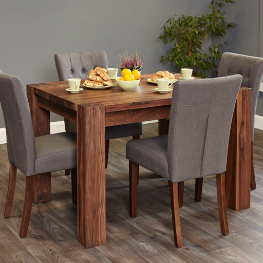 Baumhaus CDR04A Walnut Dining Table (4 Seater) - Insta Living