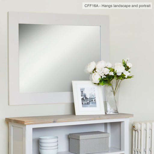 Baumhaus CFF16A Signature Grey Overmantle Mirror (Hangs Landscape & Portrait) - Insta Living