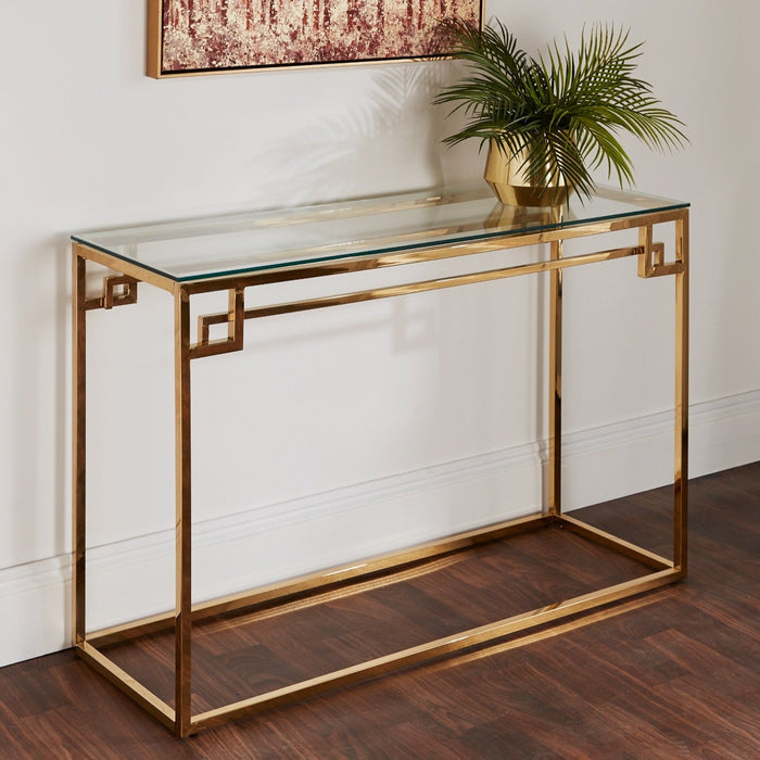 Native Home & Lifestyle Cesar Gold Console Table - Insta Living