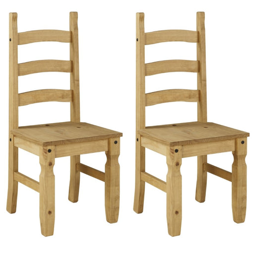 Core Products CR105 Corona Solid Pine Dining Chairs (Pair) - Insta Living