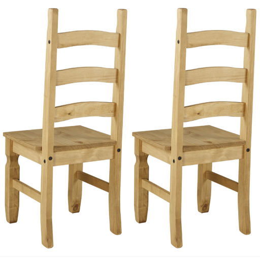 Core Products CR105 Corona Solid Pine Dining Chairs (Pair) - Insta Living