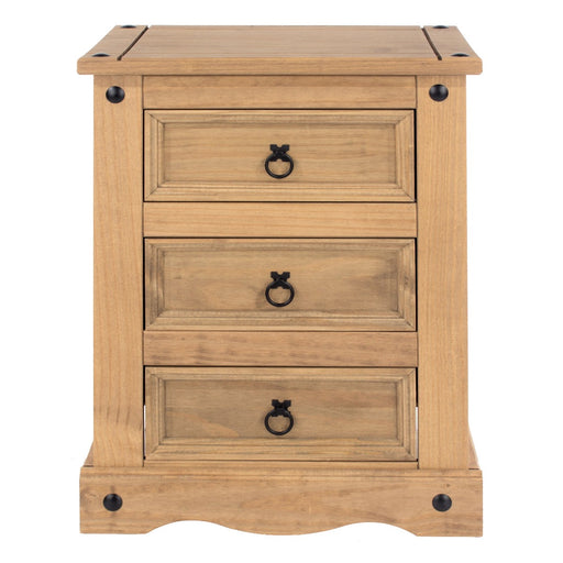 Core Products CR511 Corona 3 Drawer Bedside Cabinet - Insta Living