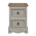 Core Products CRG509 Corona Grey 2 Drawer Petite Bedside Cabinet - Insta Living