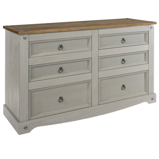 Core Products CRG513 Corona Grey 3+3 Drawer Wide Chest - Insta Living