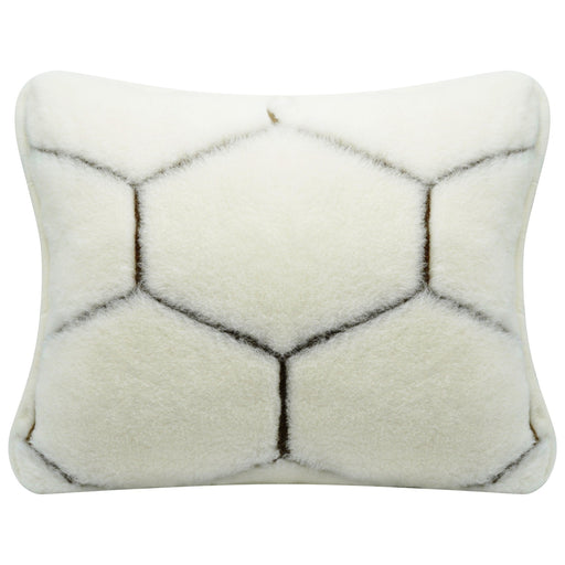 Native Natural Cashmere Wool Cushion in Natural Hex (50 x 60cm) - Insta Living