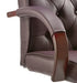Chesterfield EX000004 Executive Chair Burgundy Leather with Arms - Insta Living