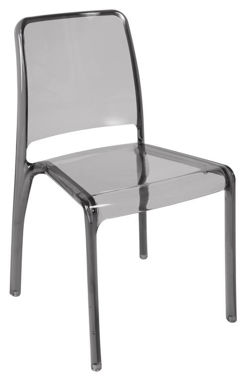 Teknik 6908SM Clarity Smoke Stackable Chairs (Pack of 4) - Insta Living