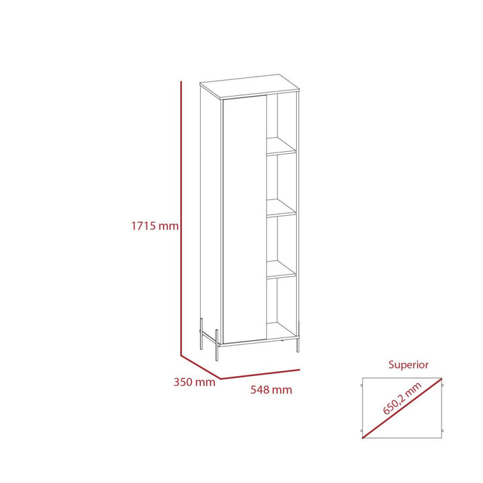 Core Products DL903 Dallas Tall Storage & Display Cabinet - Insta Living
