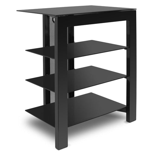 De Conti ARCAXL-B Large 4 Shelf HiFi Stand in Black (500mm Shelf Depth) - Insta Living