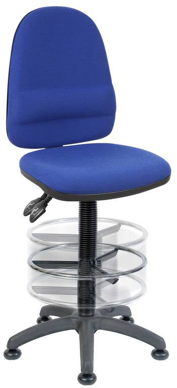 Teknik 2900/1164BLU Deluxe Draughter Blue Ergo Twin Operator Chair - Insta Living