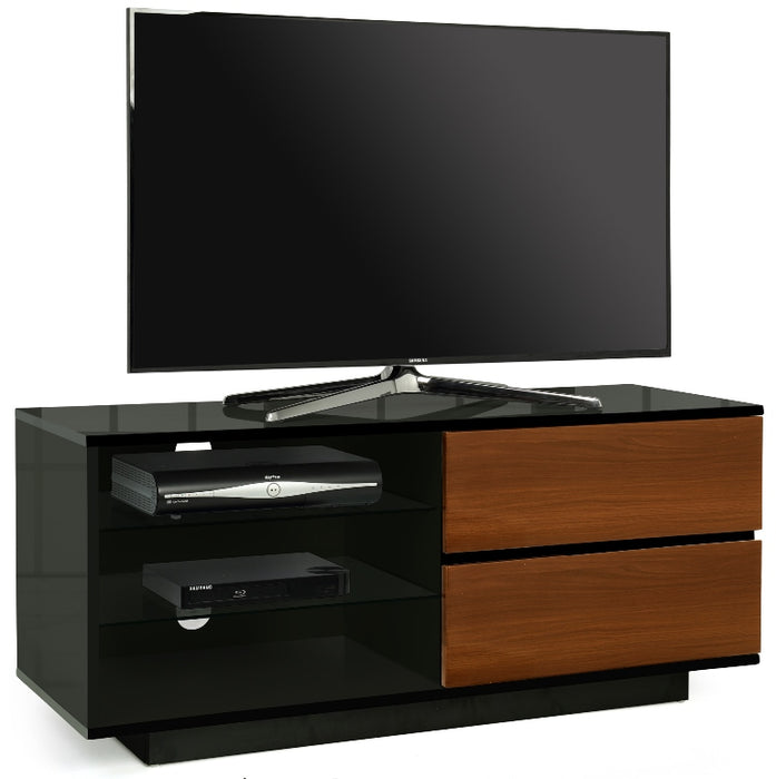 MDA Designs Gallus Black and Walnut TV Cabinet for up to 55" Screens - Insta Living