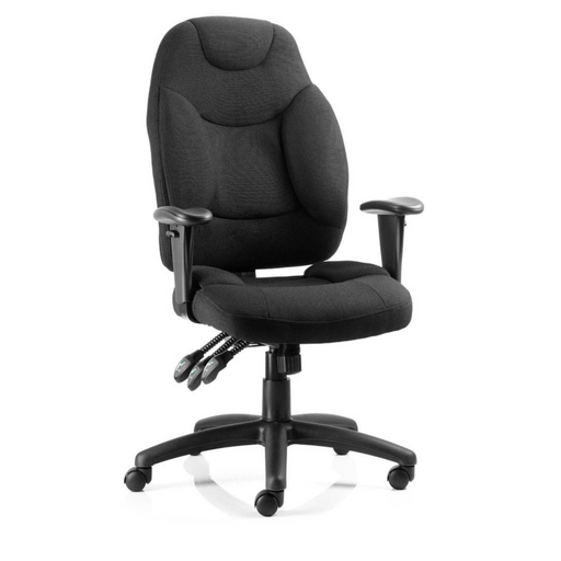 Galaxy OP000064 Task Operator Chair Black Fabric With Arms - Insta Living