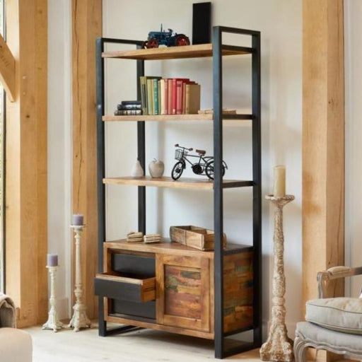 Baumhaus IRF01E Urban Chic Large Bookcase with Storage - Insta Living