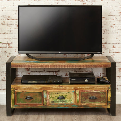 TV Cabinet Urban Chic Large Reclaimed Wood TV Stand IRF09C by Baumhaus
