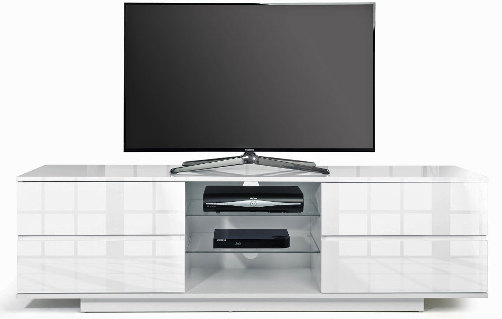 MDA Designs Avitus White TV Cabinet for up to 65" TV Screens - Insta Living