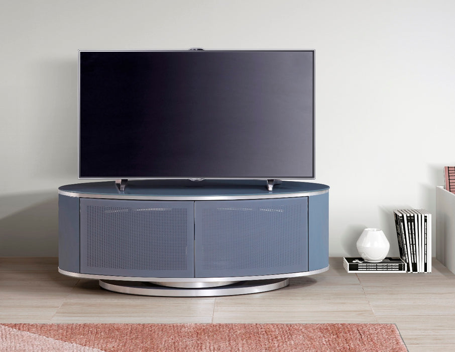 MDA Designs Luna Grey Oval TV Cabinet for up to 55" Screens - Insta Living