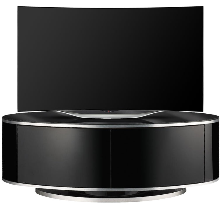 MDA Designs Luna Black Oval TV Cabinet for up to 55" Screens - Insta Living