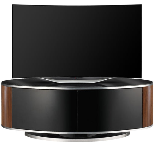MDA Designs Luna Walnut Oval TV Cabinet for up to 55" Screens - Insta Living