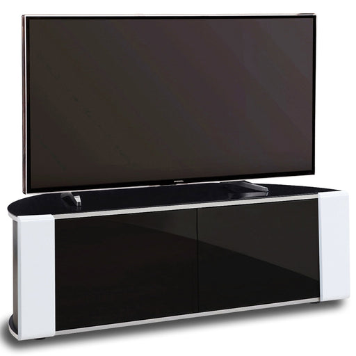 MDA Designs Sirius 1200 Black and White TV Cabinet for up to 55" Screens - Insta Living