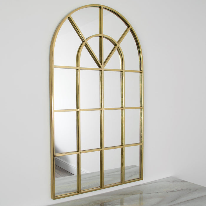 Native Home & Lifestyle Arched Rome Mirror with Gold Frame - Insta Living