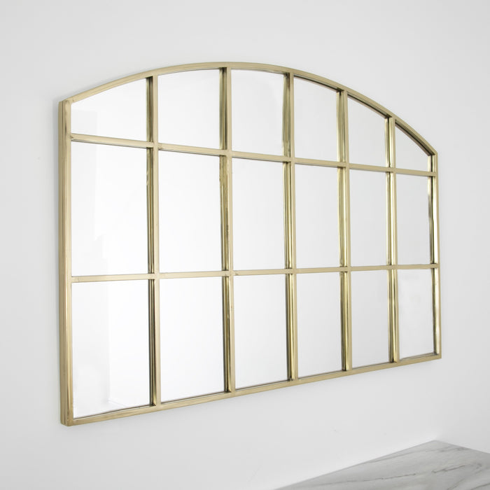 Native Home & Lifestyle Horizontal Arch Mirror with Gold Frame - Insta Living