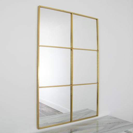 Native Home & Lifestyle Manhattan Window Mirror with Gold Frame - Insta Living