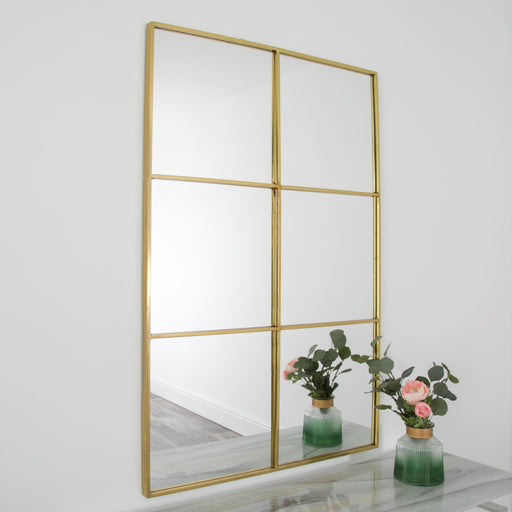 Native Home & Lifestyle Manhattan Window Mirror with Gold Frame - Insta Living