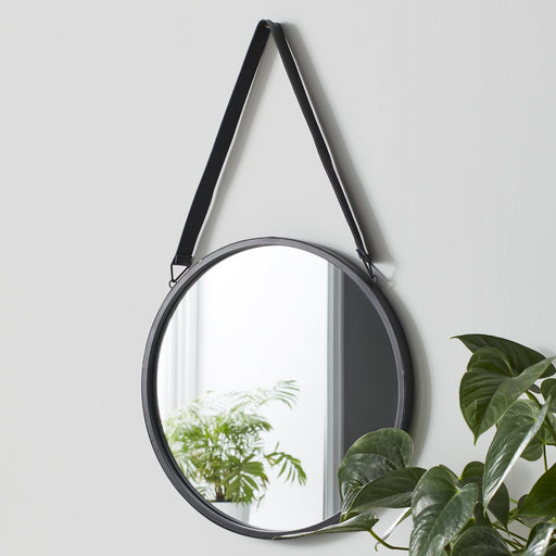 Native Home & Lifestyle Round Mirror with Leather Strap - Insta Living