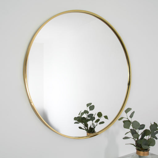 Native Home & Lifestyle Gold Manhattan Round Mirror - Medium (80cm) - Insta Living