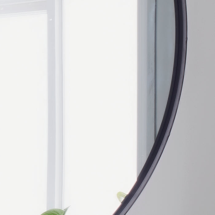 Native Home & Lifestyle Black Manhattan Round Mirror (100cm) - Insta Living