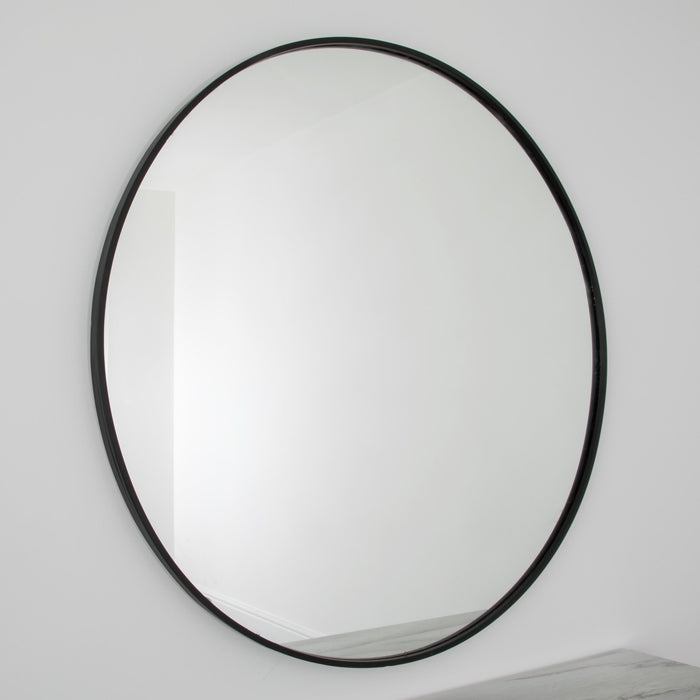 Native Home & Lifestyle Black Manhattan Round Mirror (100cm) - Insta Living