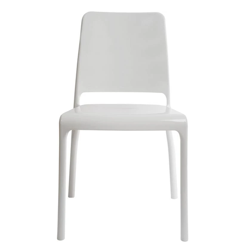 Teknik 6908WHI Clarity White Stackable Chairs (Pack of 4) - Insta Living