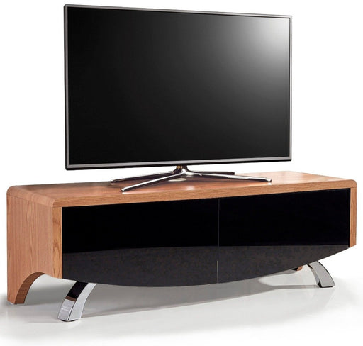 MDA Designs Wave 1200 Hybrid Oak TV Cabinet for up to 60" Screens - Insta Living