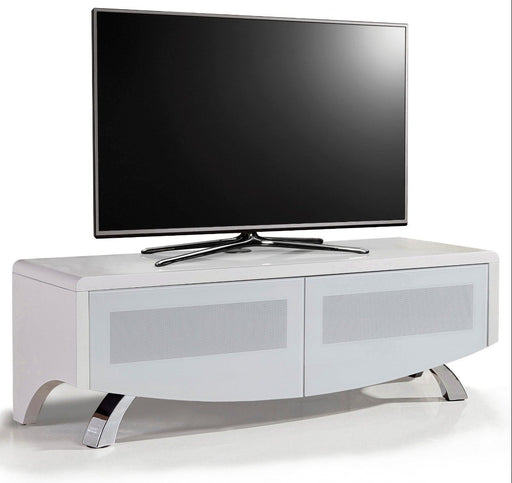 MDA Designs Wave 1200 Hybrid White TV Cabinet for up to 60" Screens - Insta Living